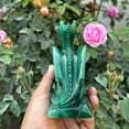 thumbnail image 2 of 2 Lb Natural Green Jade Gemstone Dragon Sculpture Figurines, 2 of 10
