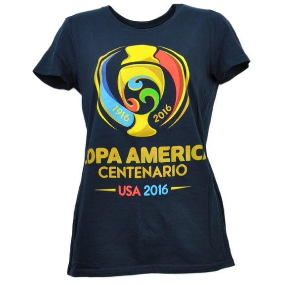 Copa America Centenario USA 2016 Tshirt Tee Soccer Futbol Womens Navy Blue