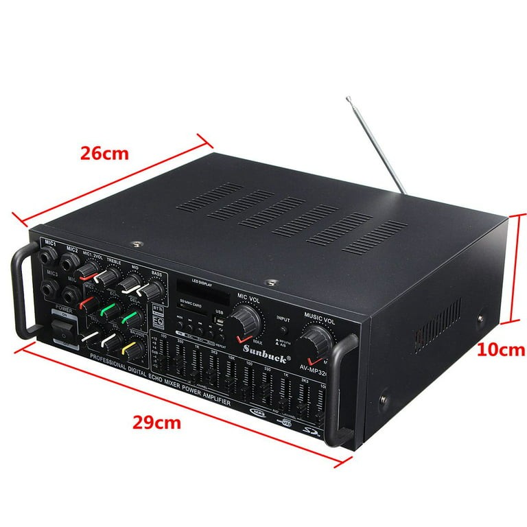 1200W 5Chaîne Amplificateur HIFI Bluetooth Stéréo USB SD FM LED - Cdiscount  TV Son Photo