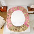 thumbnail image 5 of Homewish Girls Beauty Eyelashes Twin Sheet Sets, Glitter Waterdrop Twin Fitted Sheet, Gold Fashion Leopard Print Flat Sheet, Breathable Home Decor, 3-Piece, 5 of 7