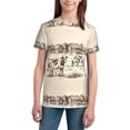 thumbnail image 2 of Honeii Cows On The Farm Print Youth Short Sleeve T-Shirt,Boys Athletic Shirt,Quick Dry Short Sleeve Performance Moisture Wicking T Shirt, 2 of 6