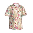 thumbnail image 2 of Golden Retriever Floral Dogs Men'S 3d Print Casual Button Down Shirts, Novelty Hawaiian Short Sleeves Xl, 2 of 7