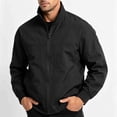 thumbnail image 2 of Jerdar Men's Nylon Jacket No Hood Lightweight Thin Zip Pockets Solid Color Long Sleeve Athletic Outdoor Casual Commute Windbreaker Coat Outerwear, 2 of 6