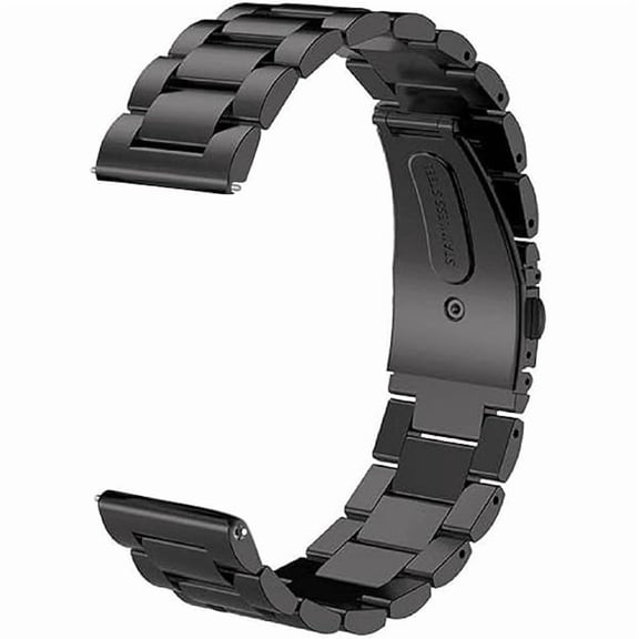 can Compatible with Samsung Gear S3 Frontier Bands/Galaxy Watch 3 45mm/Galaxy Watch 46mm(2019),22mm Solid Stainless Steel Metal Business Bracelet Strap Black(Not for galaxy watch 4 classic 46mm)
