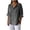 BBO66-Dark Gray, variant on Cotton Linen V Neck Blouse For Women Eyelet 3/4 Sleeve Casual Loose Tunic Tops Summer Lightweight Work Shirts Dark Gray 2XL