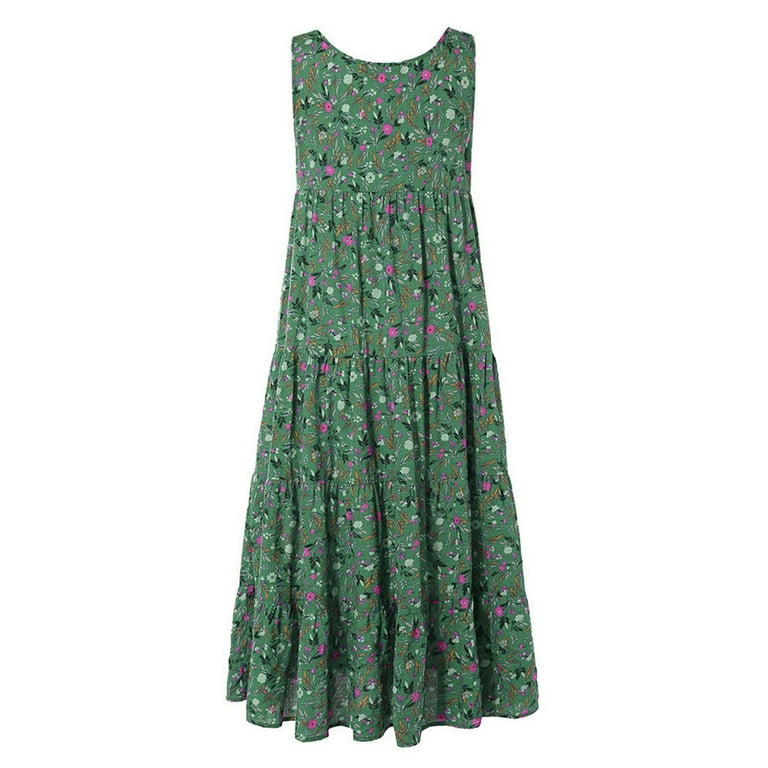 blue dress for baby girl Halter Neck Oversized Bow Detail Ankle Length Floral Dress – John Paul  Ataker