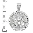 thumbnail image 4 of 925 Sterling Silver Evil Eye Medallion, All Seeing Eye Pendant for Necklace, Protection Jewelry for Him or Her, 4 of 5