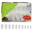 thumbnail image 2 of dianhelloya Nail Art Supplies 96Pcs/Box Seamless Nail Tips Ladder Shape Ultra Thin Water Drop Fold Transparent Frosted Tip for Manicure, 2 of 8