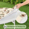 thumbnail image 5 of Round Picnic Table Cloth 100% Waterproof & Oil Proof, Elastic Fitted Table Cover for 36"-44" Round Tables, for Dining, Camping, Outdoor, 5 of 7