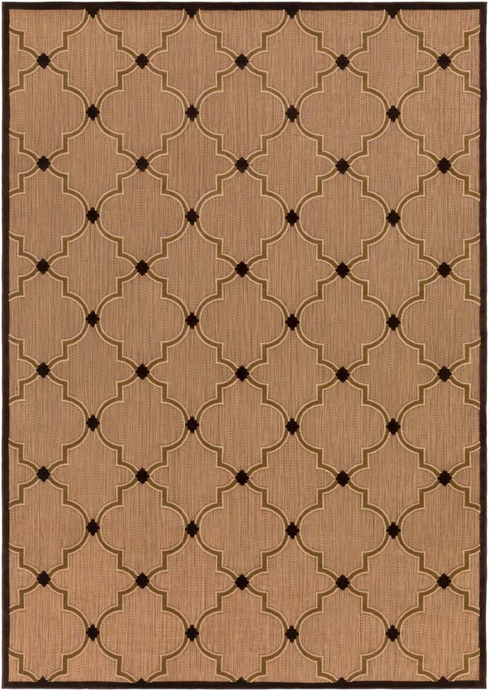 Mark&Day Outdoor Area Rugs, 4x7 Emmanuel Indoor/Outdoor Dark Brown Area