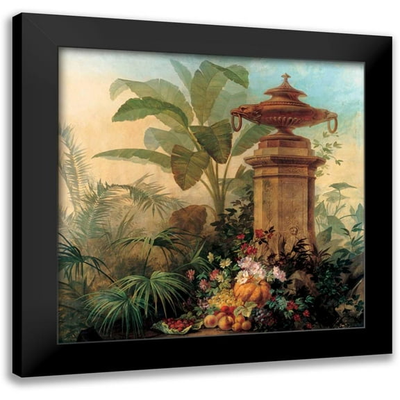 Capeinick, Jean 12x12 Black Modern Framed Museum Art Print Titled - Flowers and Tropical Plants