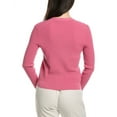 thumbnail image 2 of Theory womens  Lace Trim Cardigan, m, Pink, 2 of 3