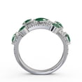 thumbnail image 3 of 2.00 Ct Sparkle Round Cut Emerald Gemstone Natural Diamond Engagement Eternity Band 14K White Gold Size 9, 3 of 7
