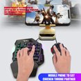 thumbnail image 2 of Teclado ergonómico y ratón combo de retroiluminación colorida, teclados para juegos con cable de una mano, juego de juegos de PC 5500DPI para LOL CS lyd modelStyleType, 2 of 6