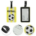 thumbnail image 3 of Unique Bargains 1 Pc Football Pattern Luggage Tag for Travelling Yellow, 3 of 5