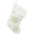 thumbnail image 1 of Christmas Stocking Snowflake Plush Cloth Socks 1PC 2021 New Year Pocket Hanging Xmas Tree Ornament, 1 of 6