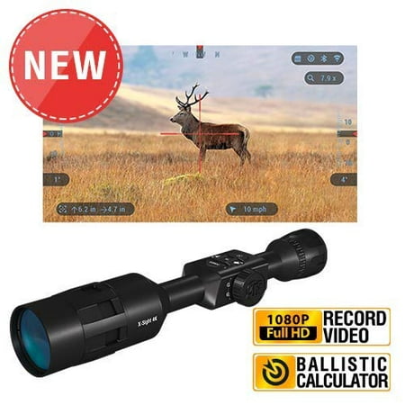 ATN X-Sight 4K Buckhunter Smart Daytime Rifle Scope 3-14x - Ultra HD 4K technology with Full HD Video, 18+h Battery, Ballistic Calculator, Rangefinder, WiFi, E-Compass, Barometer, IOS & Android (Best Music Finder App Android)
