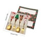 thumbnail image 3 of Juego de cucharas navideñas, linda cuchara de muñeco de nieve, cuchara de postre navideña, tenedor, cubiertos de regalo, 3 of 6