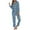 Blue, variant on Ladies Christmas Tree Printed Silk Satin Short Sleeve Button Sleepwear Pyjamas Women Set Cozy Night-clothes