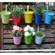 thumbnail image 2 of Macetas, macetas de jardín, cubos colgantes, macetas de metal, decoración del hogar, gancho desmontable (10 piezas de tamaño mediano), 2 of 5