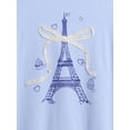 thumbnail image 3 of Remera GAP para niñas, manga larga, color Azul Cristal, talle XS, 3 of 3