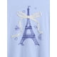 thumbnail image 3 of Camiseta de Manga Larga con Estampado Azul Cristal para Niñas GAP Talla L, 3 of 3