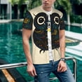 thumbnail image 6 of Rateoe Owl with Mandala Pattern Men’s Baseball Short Sleeve Polo Shirt, Midweight Men's Shirt Golf Shirt Polo Shirts Quick Dry Short-3X-Large, 6 of 7