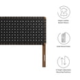 thumbnail image 6 of Sparta Weave Vegan Leather King Headboard in Walnut Black, 6 of 8