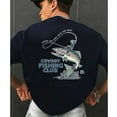 thumbnail image 4 of Cowboy Fishing Club Graphic T-Shirt – Western Rodeo Fisherman Tee with Vintage Lasso Design – Unisex Outdoor Fishing Shirt, 4 of 6