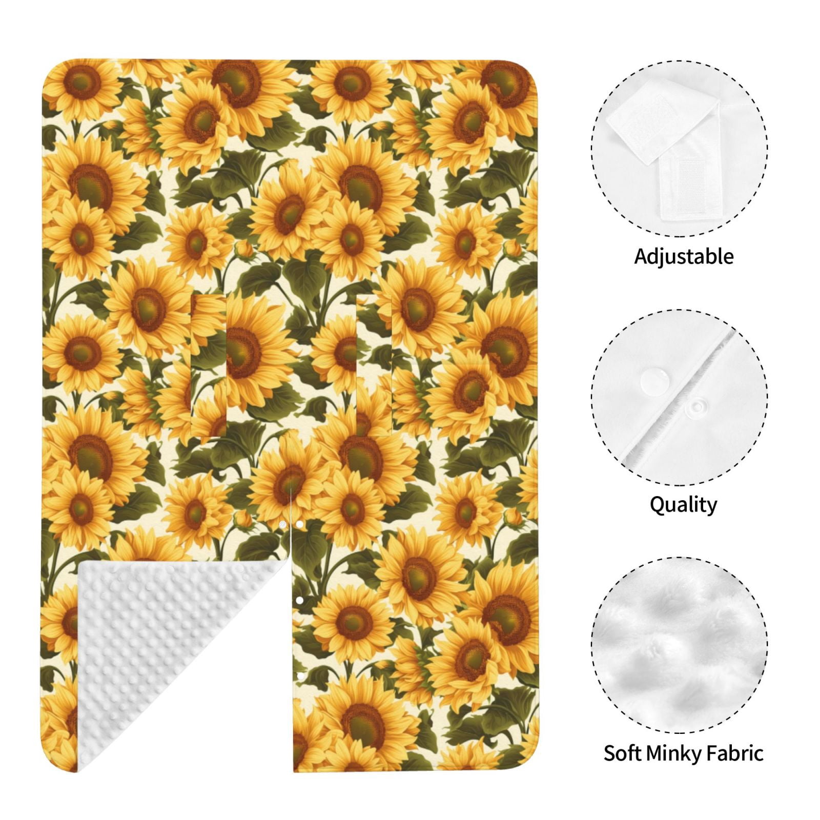 Naloa Romantic Elegant Sunflower Baby Car Seat Cover, Breathable Baby Carrier Cover, Multiuse Baby Carrier Cover & Nursing Breastfeeding Cover