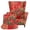 Red Paisley Poinsettia, variant on Glofpot Stretch Wingback Chair Slipcover Removable Elastic Furniture Protector Easy Care Chair Cover Snowman With Top Hat Scarf Snowflake Christmas Holiday For Wingback Chair