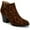 Brown Leopard, variant on Womens Masrinaa Suede Block Heel Booties