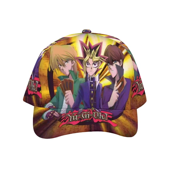Yugioh-theme Baseball Cap For Men, Women & Kids, Classic Flat Brim Hat Hip Hop Trucker Hat Adjustable Snapback Hat