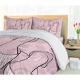 thumbnail image 5 of Ambesonne Fashion Duvet Cover Set, Feminine Clutch Stiletto, 2-Calking, Rose Pale Rose, 5 of 6