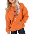 thumbnail image 2 of Cowsor Cute Hoodie for Teen Girls Trendy Bow Print Preppy Hooded Sweatshirts Kids Pullover Long Sleeve School Outfits, 2 of 7