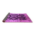 thumbnail image 2 of Ahgly Company Indoor Round Oriental Purple Traditional Area Rugs, 6' Round, 2 of 4