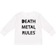 thumbnail image 3 of Inktastic Death Metal Rules White T-Shirt Boys or Girls Long Sleeve Toddler T-Shirt, 3 of 5