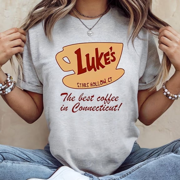 Stars Hollow Luke's Coffee Shirt, Best Coffee In Connecticut, Stars Hollows Shirt, Men's And Women's Graphic Tee 100% Cotton by TBun, Full Sizes S-5XL