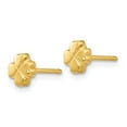 thumbnail image 2 of 14K Yellow Gold Earring Button Women'S 6 mm Polished 4-Leaf Clover Post Ear, 2 of 3