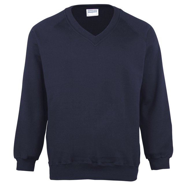Maddins Sweat-Shirt Col en V Colorure pour Enfants / Tenue Scolaire (Lot de 2)