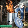 thumbnail image 5 of Titan Great Outdoors DUO Large Stainless Steel Fire Pit with Lid, Near Smokeless Portable Fire Pit, 5 of 6