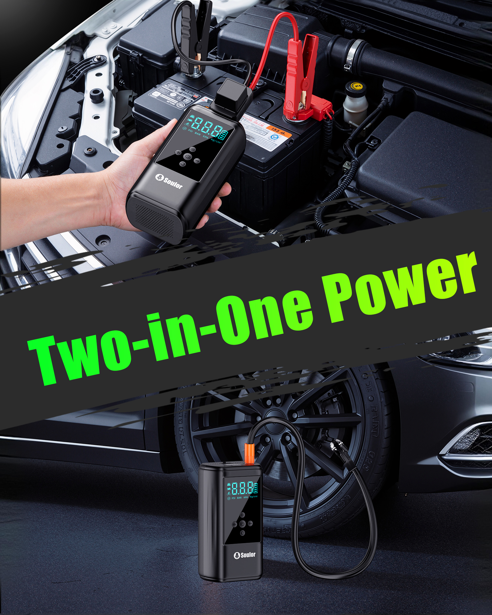 Soulor 6000A Jump Starter with Air Compressor photo 6