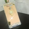 thumbnail image 7 of FIEWESEY Ring Case for LG V50 Mirror Glitter Case with Ring Holder Kickstand Diamond Makeup Bling Shiny Rhinestone Crystal Girls Women Protective Case for LG V50(Gold), 7 of 7