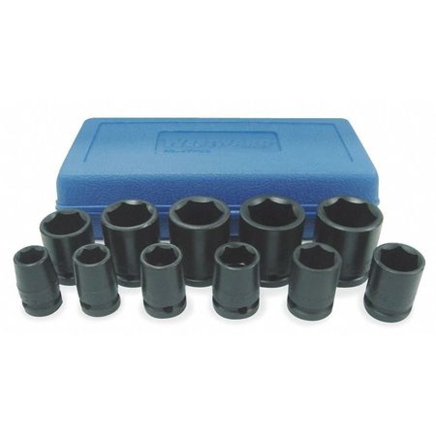 WESTWARD 4YP63 1/2 in Drive Impact Socket Set, SAE, 11 pcs Walmart