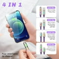 thumbnail image 2 of 4 in 1 Charging Cable 65W Fast USB C Charging Cable 6mm Silicon USB C to USB C Charger Cord, Multi Charging Cable Combo Type C/USB A/L Port for iPhone/iPad/Samsung/MacBoo 5' (4.92FT), 2 of 7
