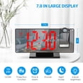 thumbnail image 4 of Alarm Clock, AMIR Projection Alarm Clock 7.8'' LED Display Snooze 12/24H Digital Alarm Clock for Bedroom Kids Elderly Home Office, 4 of 9
