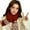 Red, variant on Women's Isle Wool Knitted Scarf Artistic High End Warm Cold Weather Neck Wrap