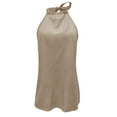 thumbnail image 4 of JIAYUE Women's Tank Tops Stylish Halter Neck Solid Color Basic Sleeveless Comfortable Versatile Loose Fit Female Casual Vest, 4 of 5