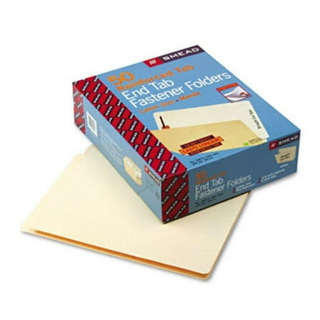 Smead  Hvywt Folders  2 Fasteners  Straight End Tab  11 Point  Letter  Manila  50/Bx