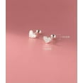 thumbnail image 2 of EOEMY Cubic Zirconia Heart 925 Sterling Silver Stud Earrings For Women Screw Backs, 2 of 6